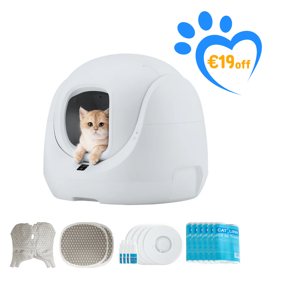 Catlink Baymax Lite (Gray) Self-Cleaning Litter Box - Image 32