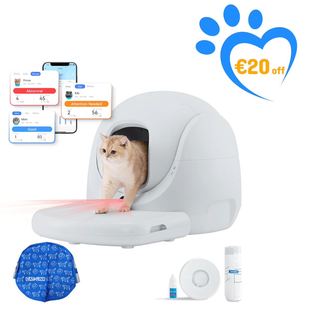 Catlink Baymax Lite (Gray) Self-Cleaning Litter Box - Image 34