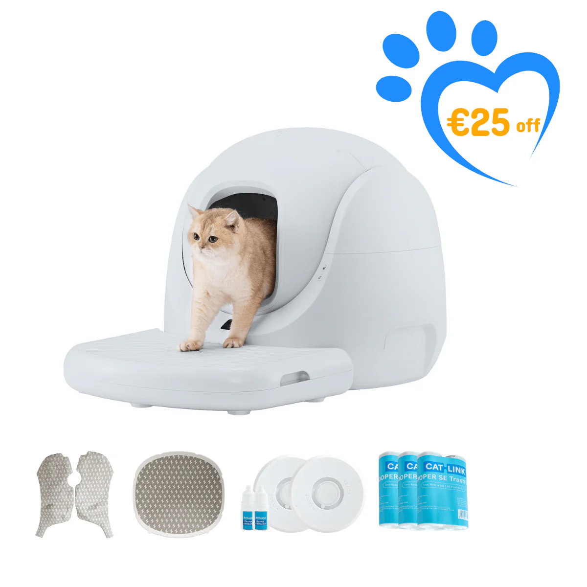 Catlink Baymax Lite (Gray) Self-Cleaning Litter Box - Image 35