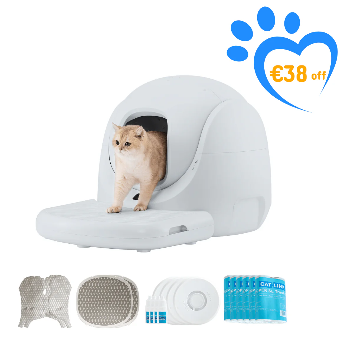 Catlink Baymax Lite (Gray) Self-Cleaning Litter Box - Image 36