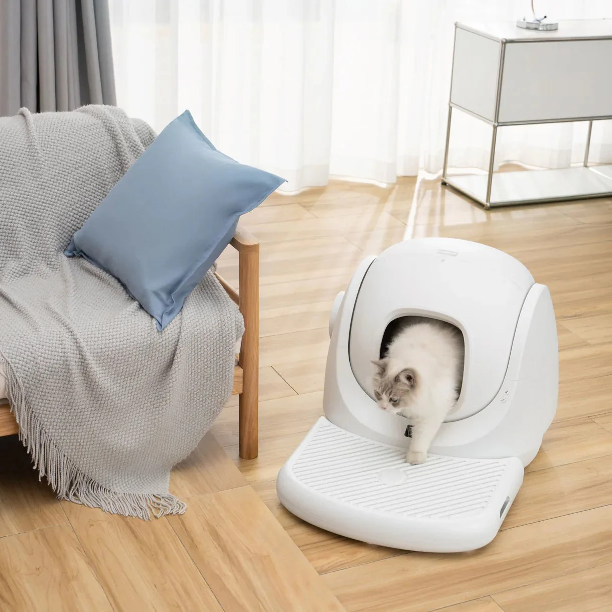 Catlink Baymax (White/ Pink) Self-Cleaning Litter Box - Image 25