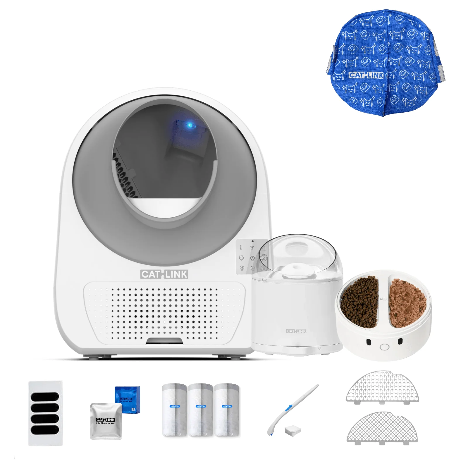 Clean & Feed Bundle - Litter Box, Feeder & Water Fountain Complete Set - Image 20
