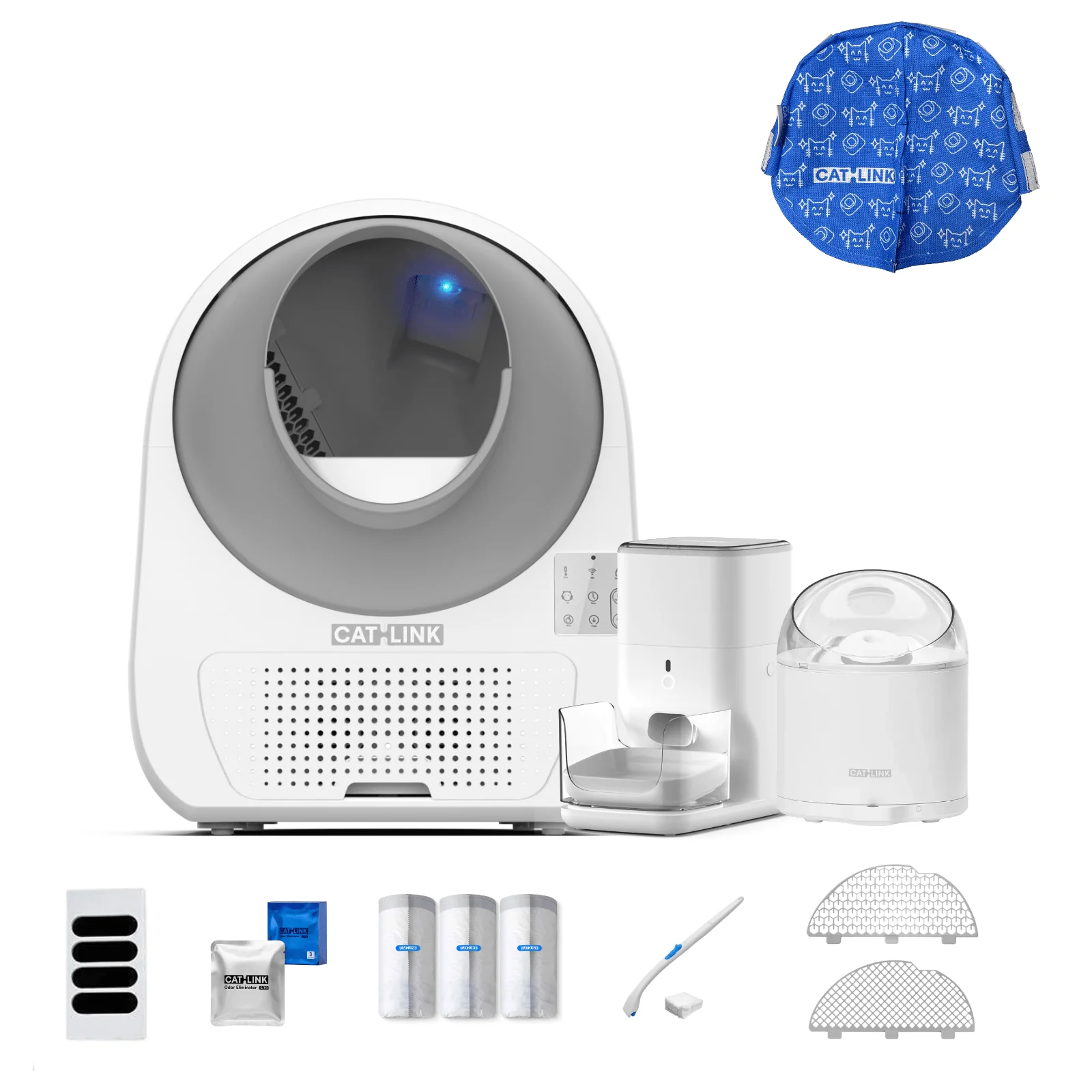 Clean & Feed Bundle - Litter Box, Feeder & Water Fountain Complete Set - Image 22