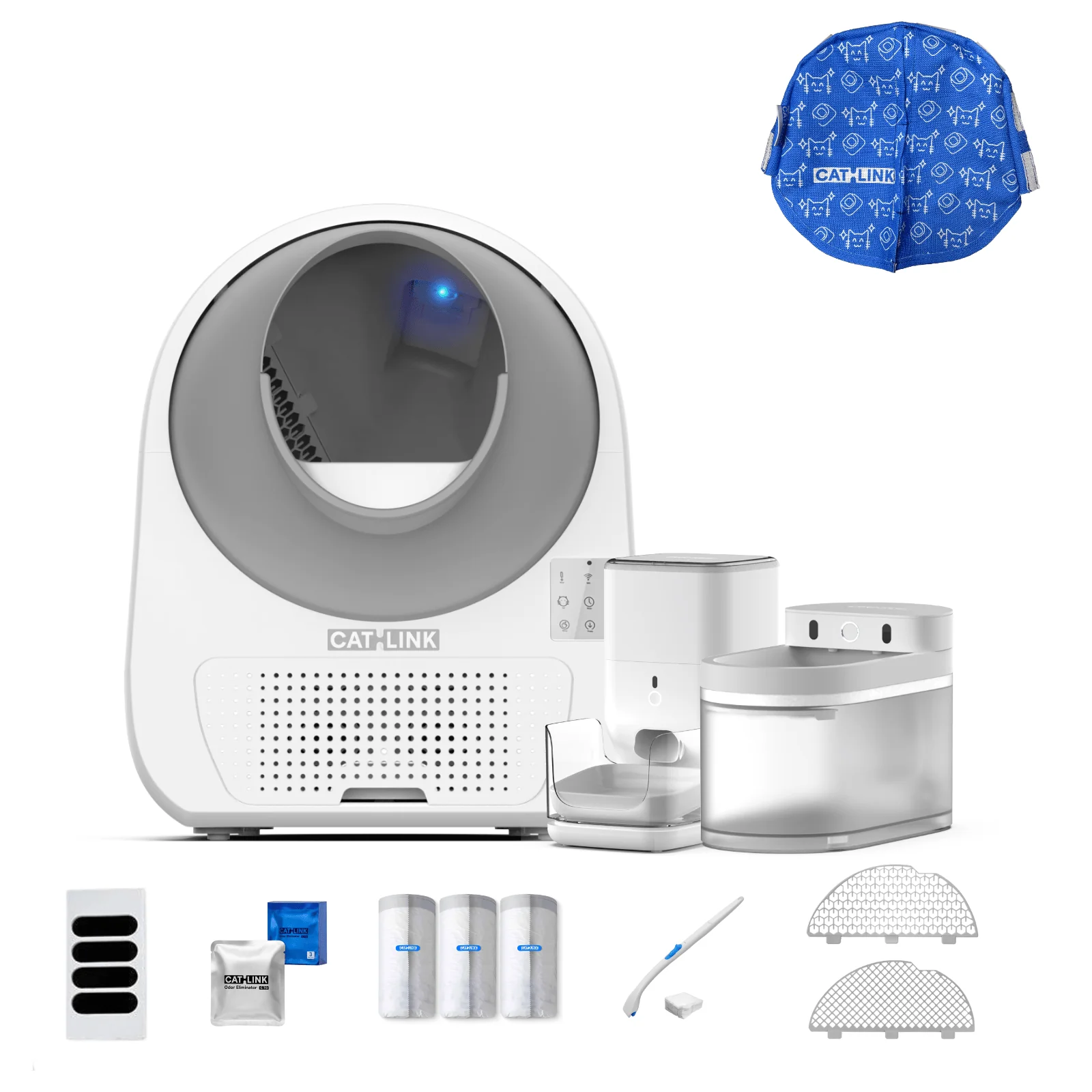 Clean & Feed Bundle - Litter Box, Feeder & Water Fountain Complete Set - Image 23