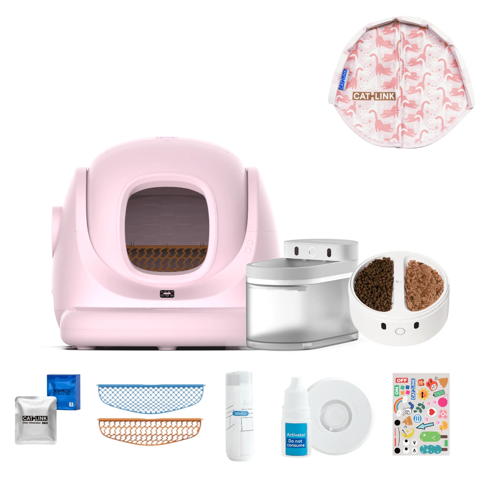 Clean & Feed Bundle - Litter Box, Feeder & Water Fountain Complete Set - Image 59