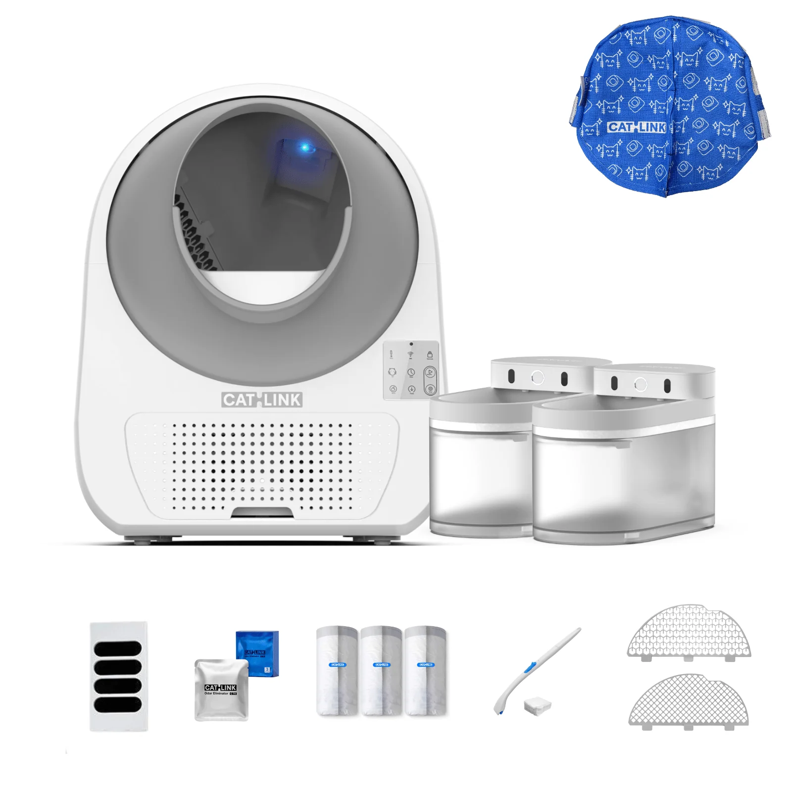 Clean & Feed Bundle - Litter Box, Feeder & Water Fountain Complete Set - Image 74