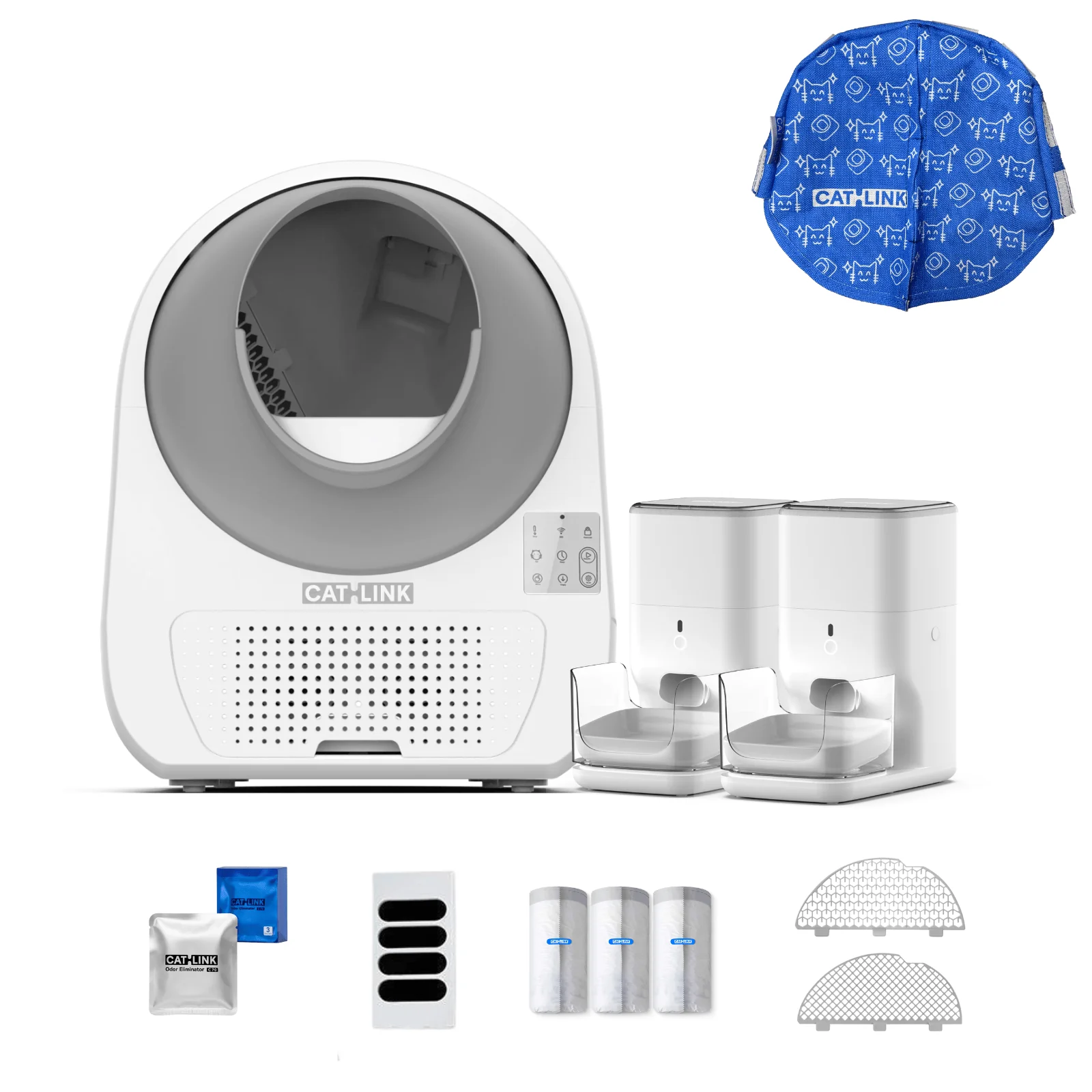 Clean & Feed Bundle - Litter Box, Feeder & Water Fountain Complete Set - Image 77
