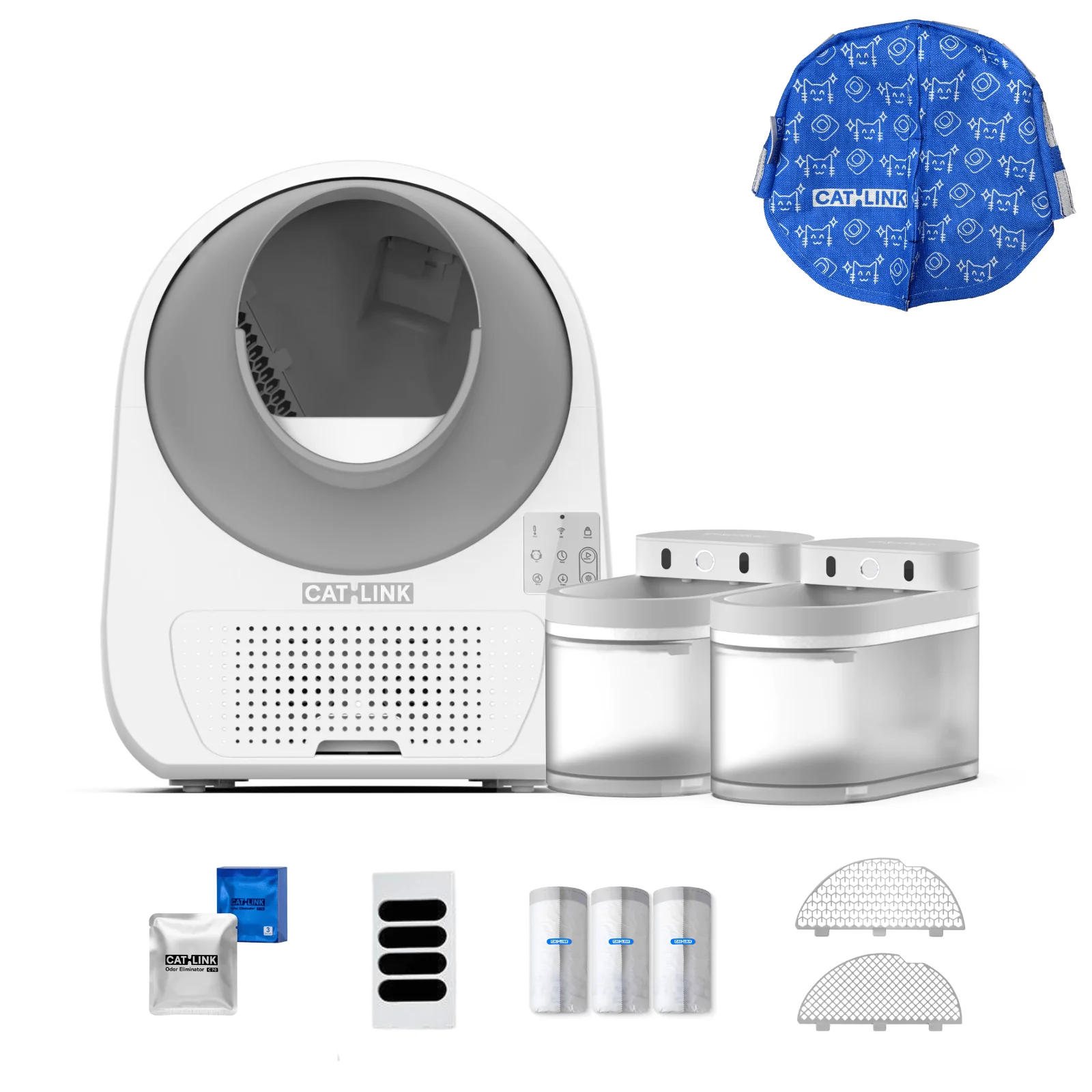 Clean & Feed Bundle - Litter Box, Feeder & Water Fountain Complete Set - Image 79