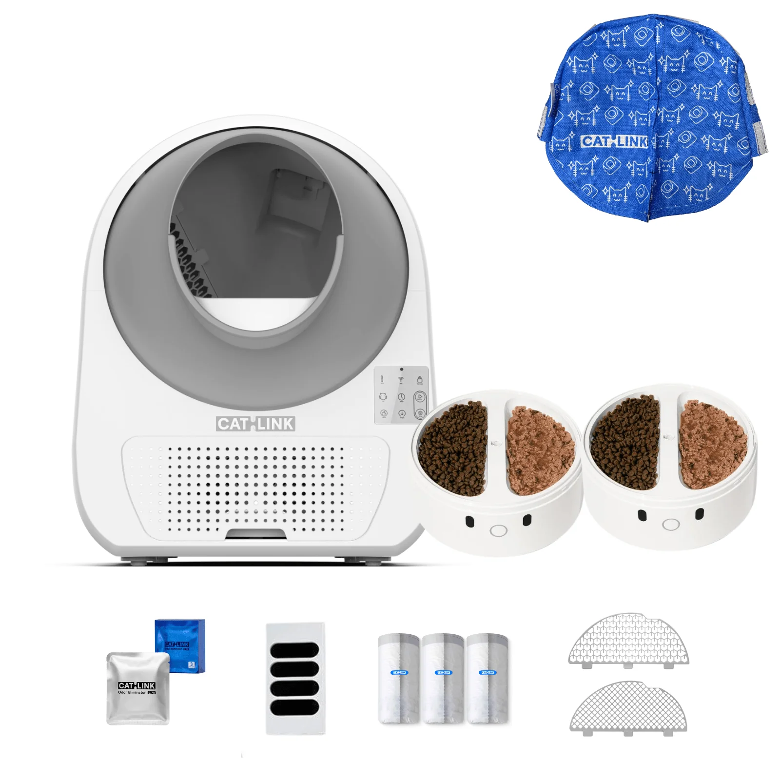 Clean & Feed Bundle - Litter Box, Feeder & Water Fountain Complete Set - Image 80