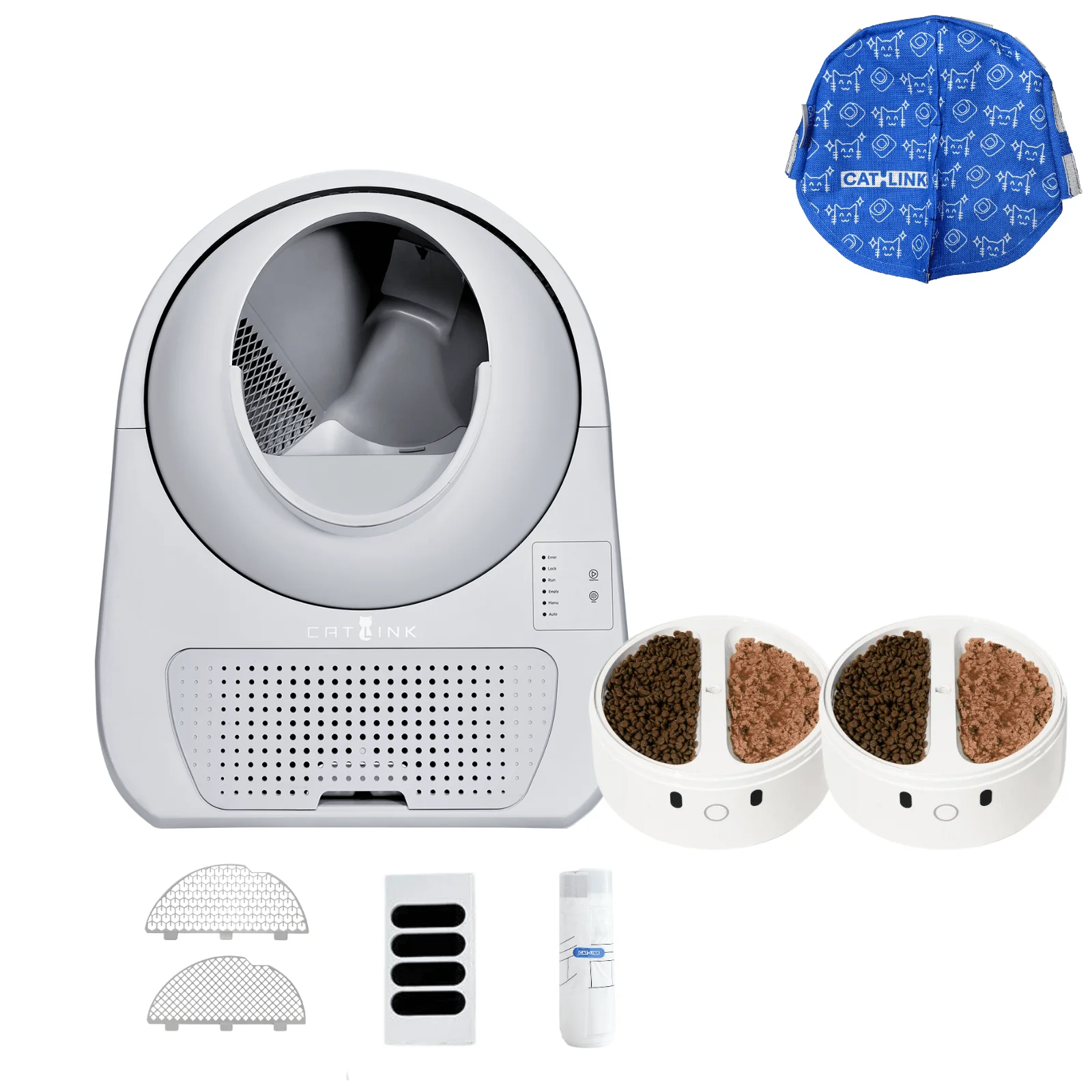 Clean & Feed Bundle - Litter Box, Feeder & Water Fountain Complete Set - Image 85