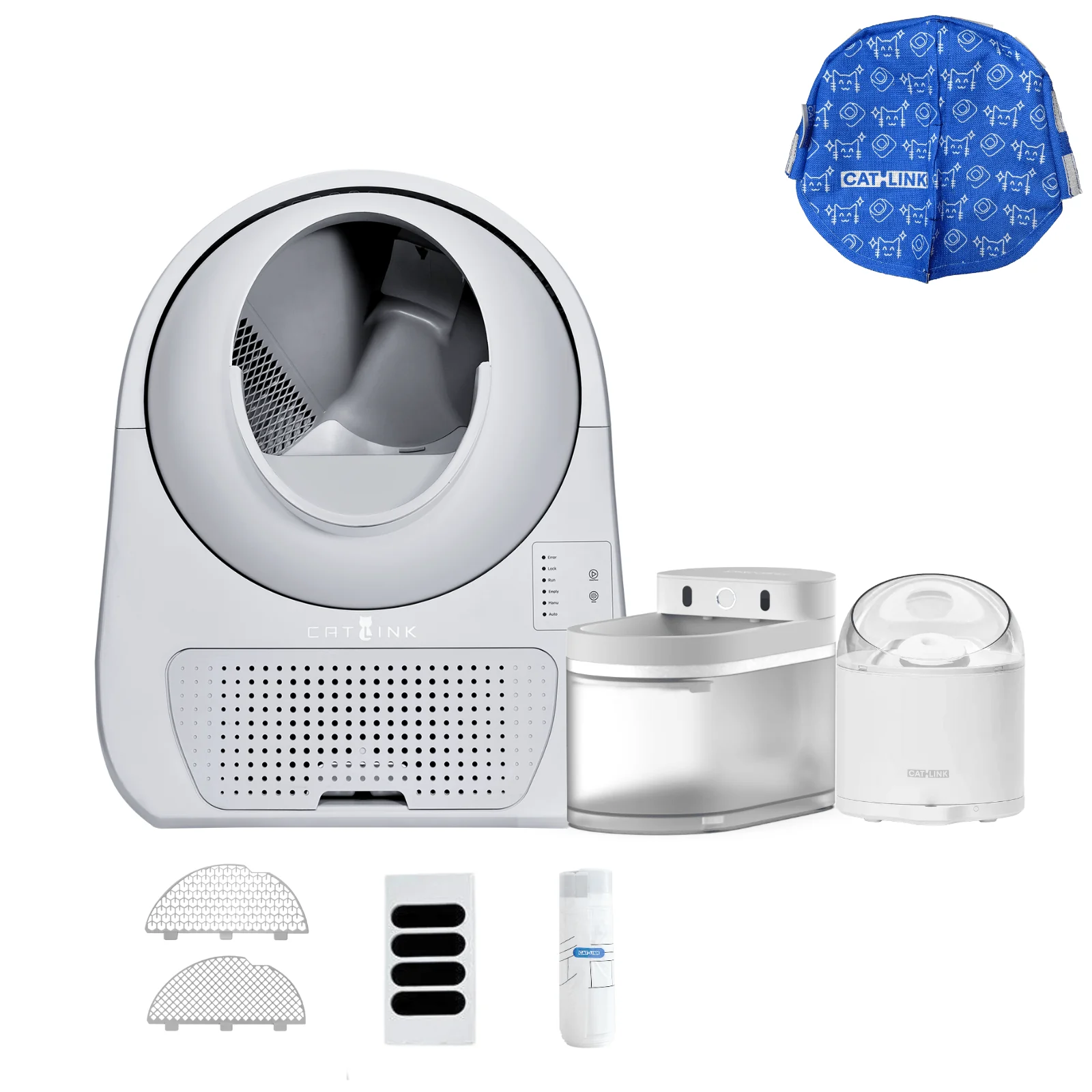 Clean & Feed Bundle - Litter Box, Feeder & Water Fountain Complete Set - Image 86