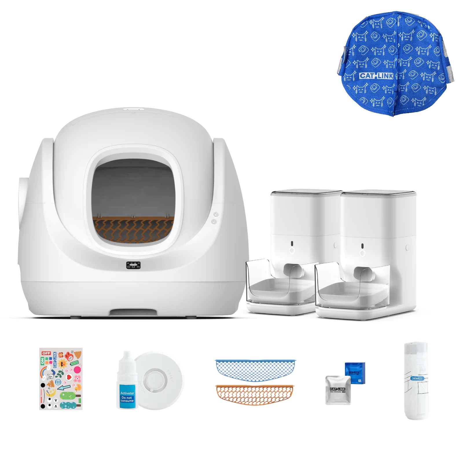 Clean & Feed Bundle - Litter Box, Feeder & Water Fountain Complete Set - Image 87