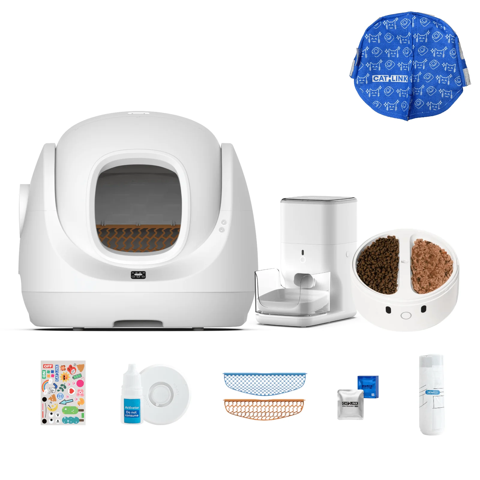 Clean & Feed Bundle - Litter Box, Feeder & Water Fountain Complete Set - Image 88