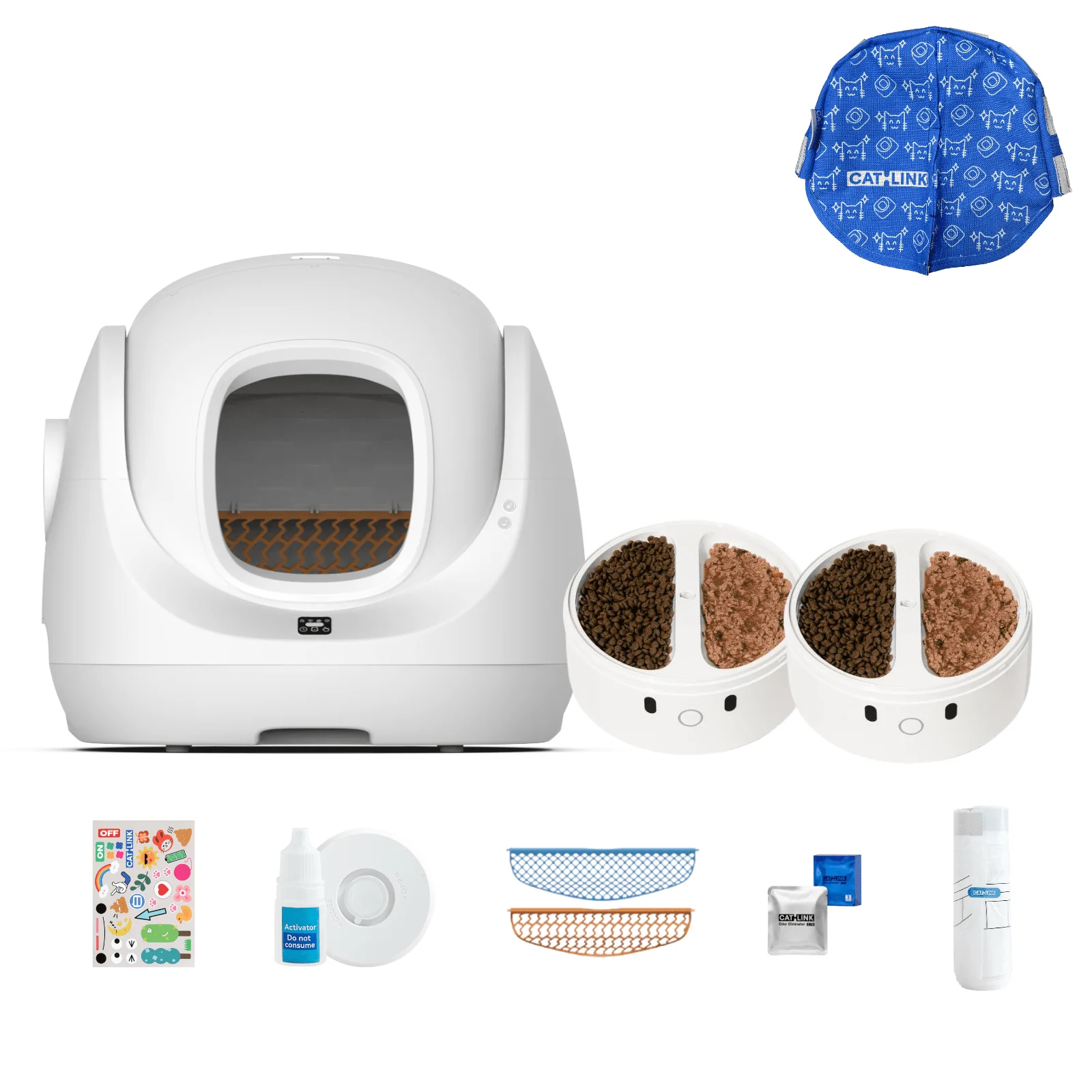 Clean & Feed Bundle - Litter Box, Feeder & Water Fountain Complete Set - Image 90