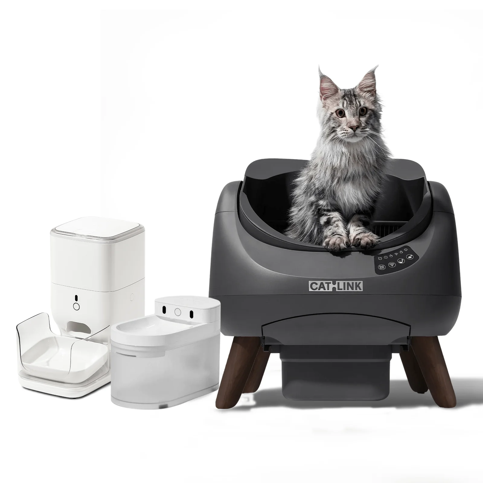CATLINK Open-X – Self-Cleaning Litter Box + Automatic Feeder / Water Fountain (Bundle) - Image 10