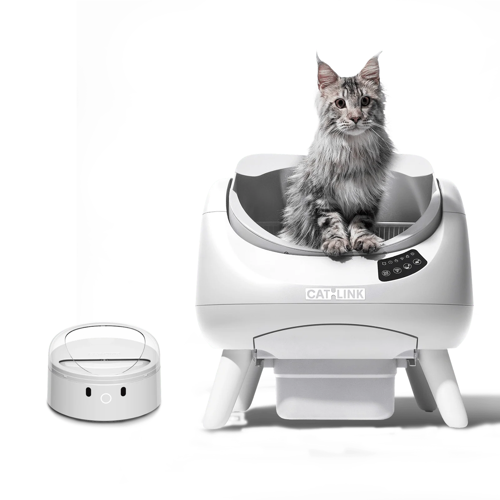 CATLINK Open-X – Self-Cleaning Litter Box + Automatic Feeder / Water Fountain (Bundle) - Image 2
