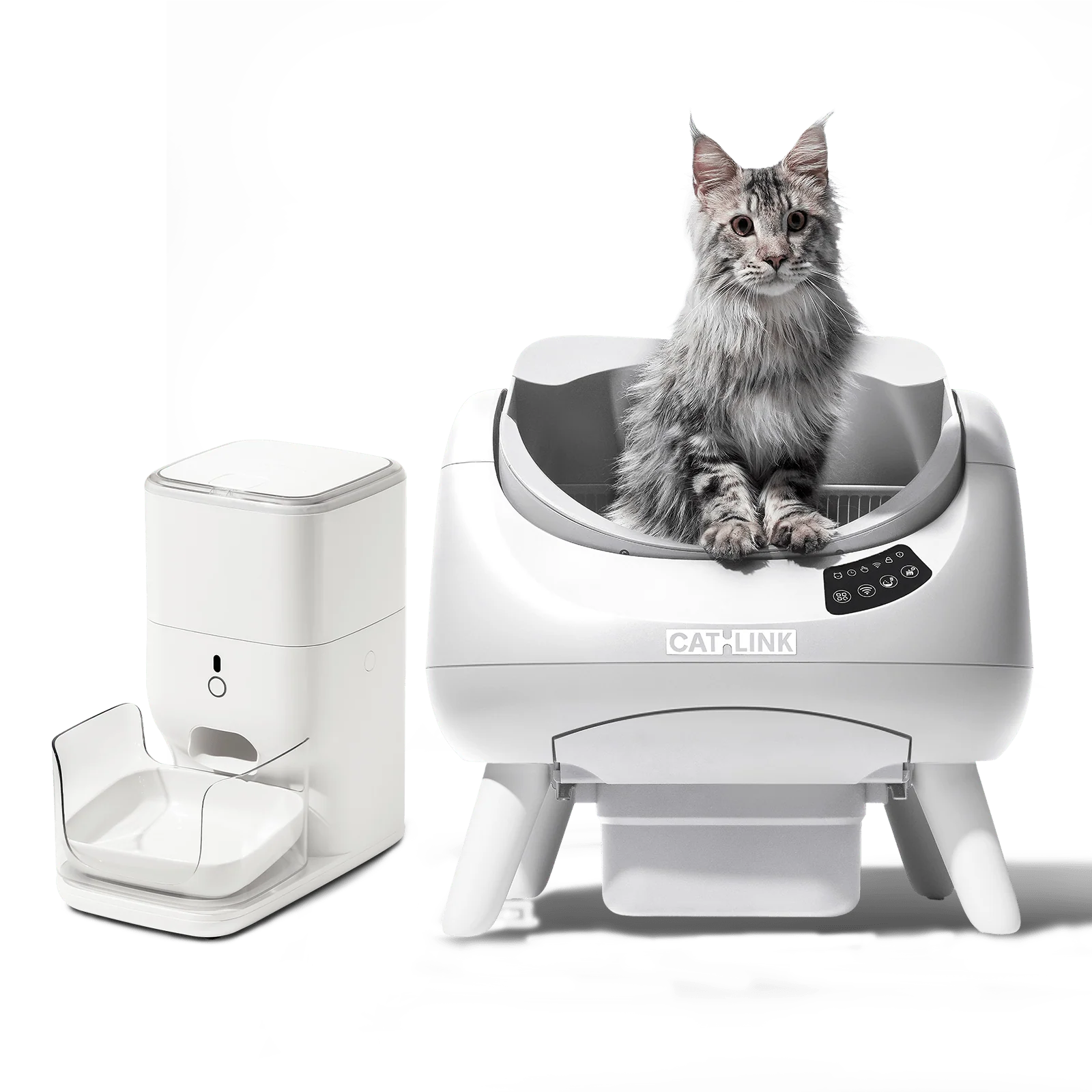 CATLINK Open-X – Self-Cleaning Litter Box + Automatic Feeder / Water Fountain (Bundle) - Image 3