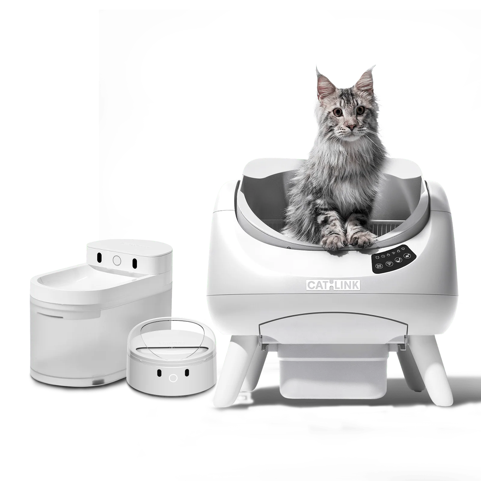 CATLINK Open-X – Self-Cleaning Litter Box + Automatic Feeder / Water Fountain (Bundle) - Image 5