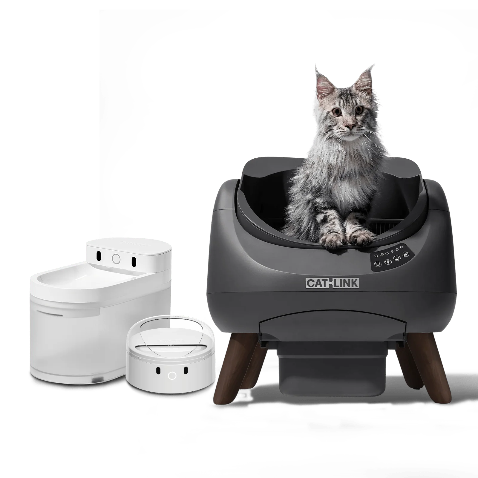 CATLINK Open-X – Self-Cleaning Litter Box + Automatic Feeder / Water Fountain (Bundle) - Image 9
